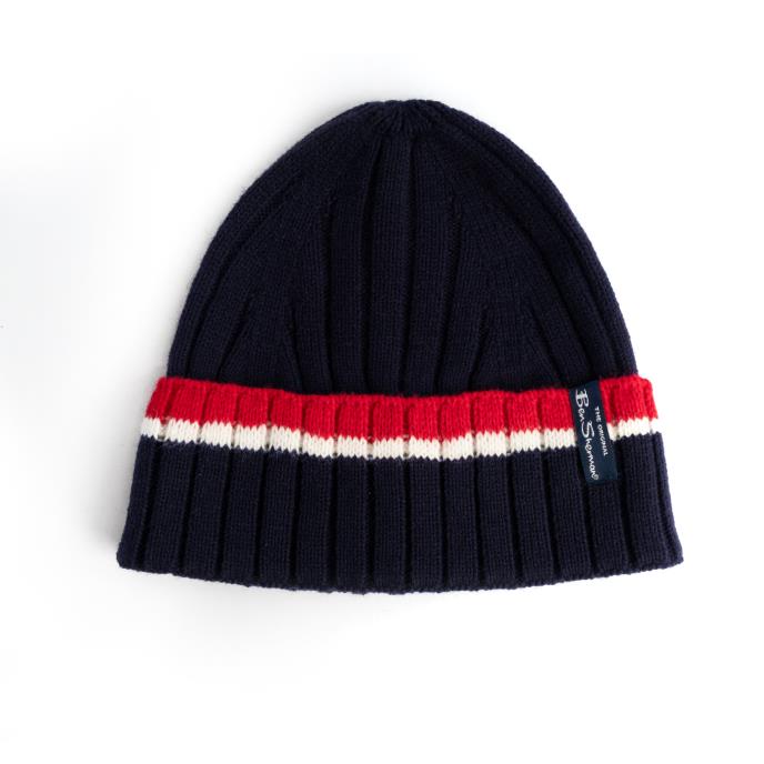 Ben Sherman® Mens Hat & Scarf Gift Set Navy Extra Image 3